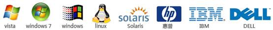 全面支持Windows9x/2000/XP/Vista/7、NT、UNIX、LINUX、NOVELL、DOS、Solaris